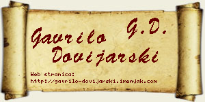 Gavrilo Dovijarski vizit kartica